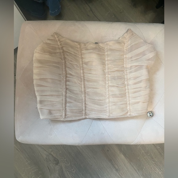 Tulle corset in blush. Size large - Picture 2 of 8